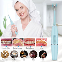 Electric Ultrasonic Teeth Cleaner and Tartar Remover Kit