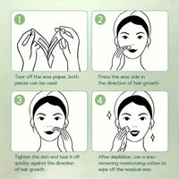 Pain-Free Hair Removal Wax Strips for Face and Body
