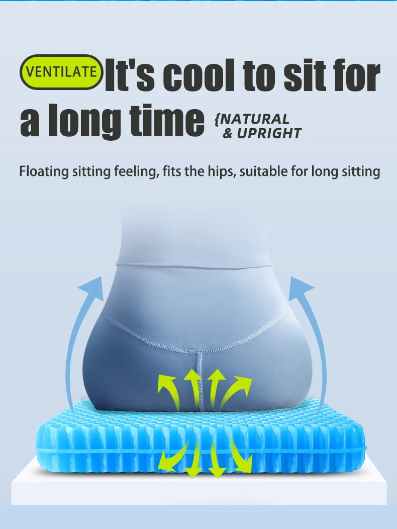 Ergonomic Honeycomb Gel Seat Cushion for Pain Relief - 11
