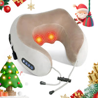 Portable Memory Foam Neck Massage Pillow