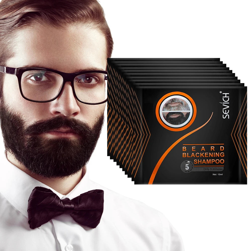 Instant Beard Blackening Shampoo for Men - 1