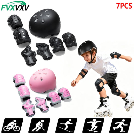 Kids Protective Helmet and Safety Gear Set