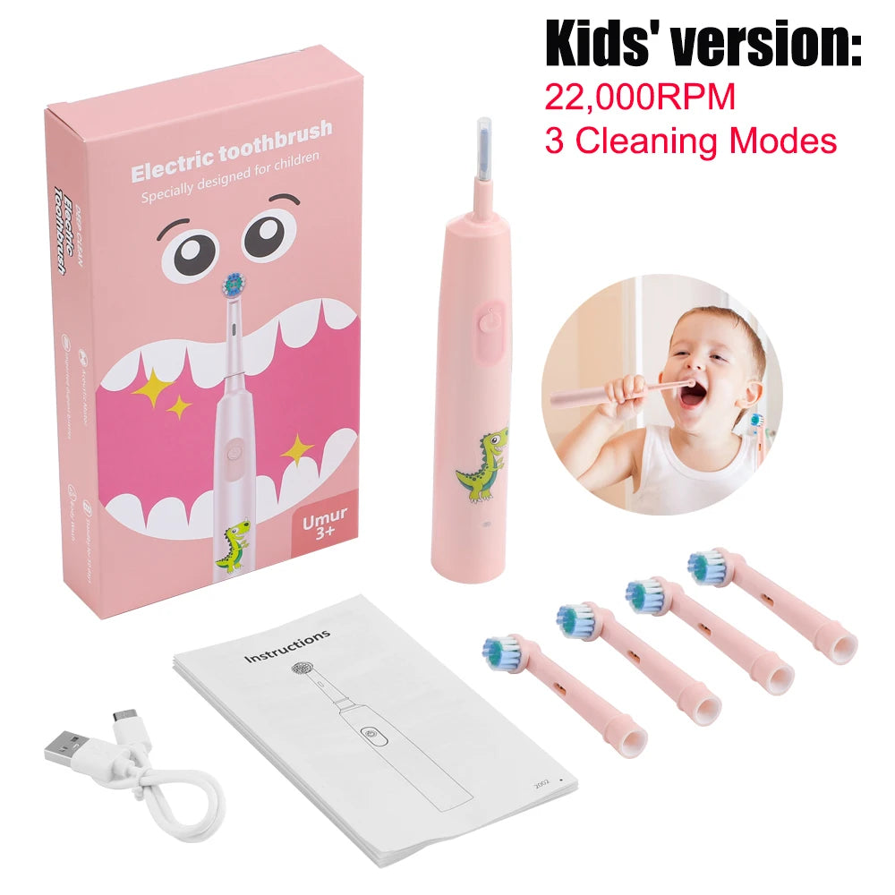 Rechargeable Rotary Electric Toothbrush for Adults and Kids - 27