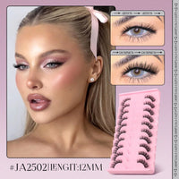 Natural Cat Eye Half Lashes with Invisible Band
