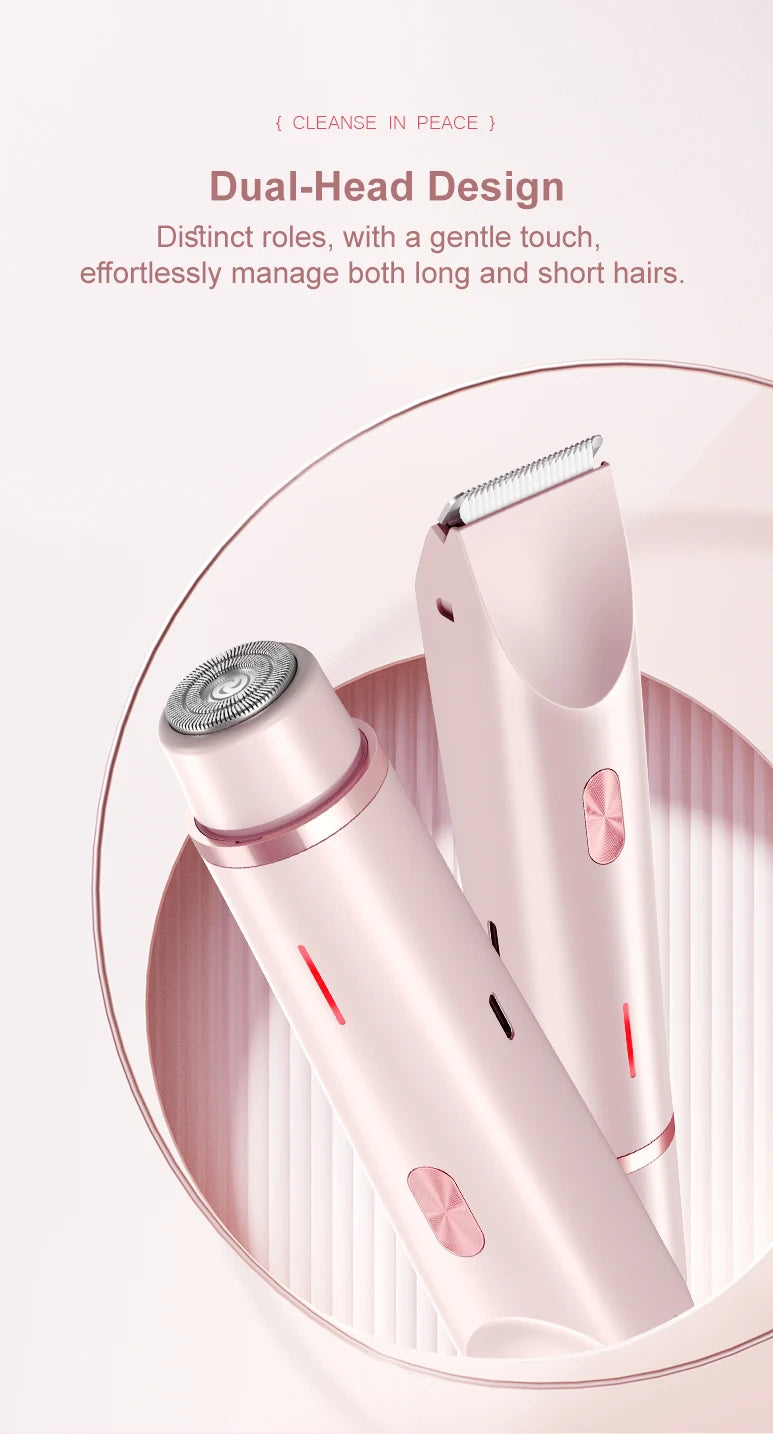 2-in-1 Waterproof Electric Hair Trimmer for Face and Body - 9
