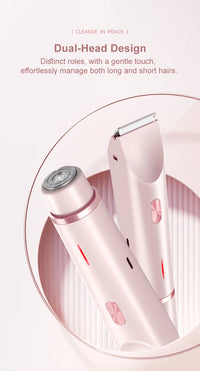 2-in-1 Waterproof Electric Hair Trimmer for Face and Body