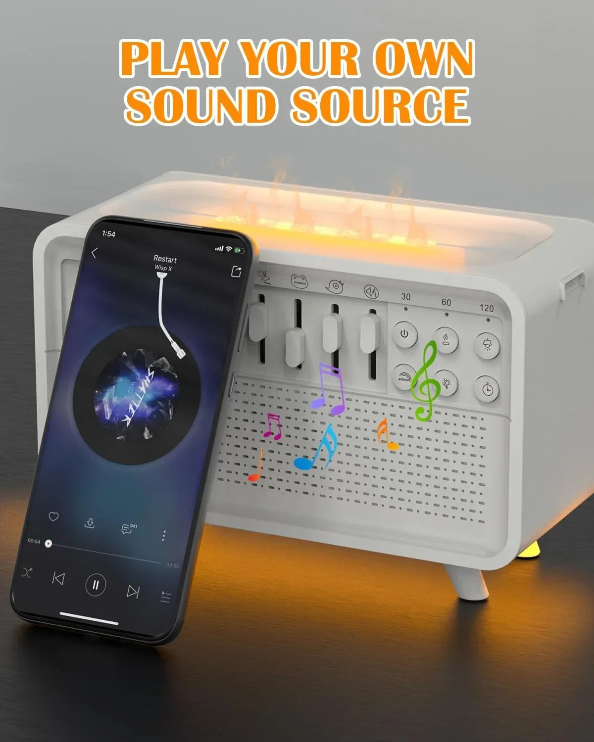 4-in-1 Sleep Sound Machine, Humidifier and Bluetooth Speaker - 9
