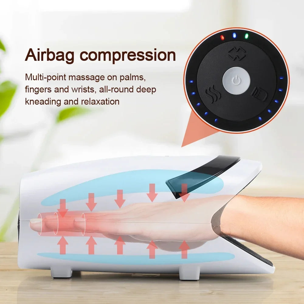 Electric Air Compression Hand Massager with Heat Therapy - 3