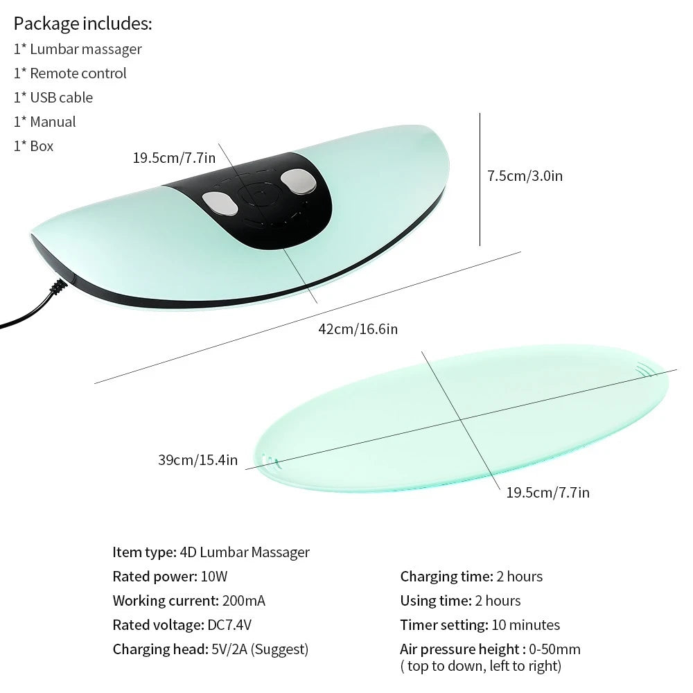 Electric Lumbar Traction Massager with Vibration and Heat - 25