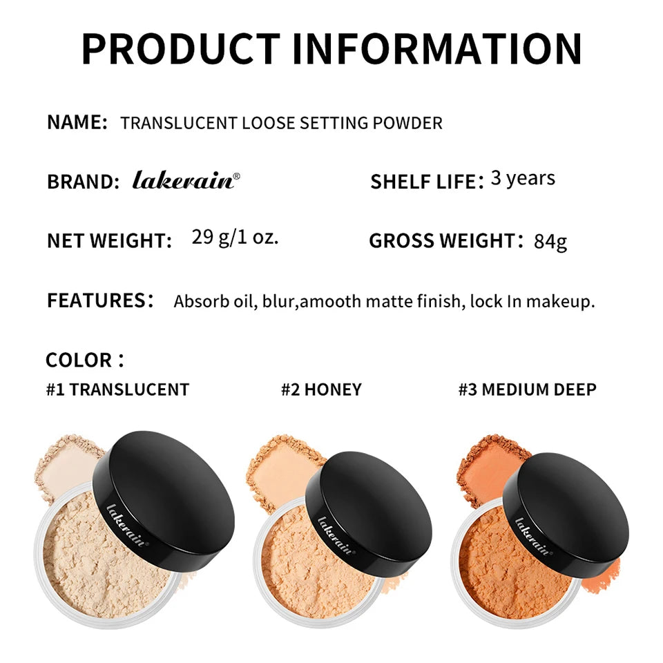 Translucent Loose Setting Powder for Flawless Matte Finish - 15