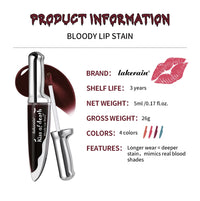 Long-Lasting Waterproof Bloody Matte Lip Stain