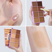 8-Shade Waterproof Full Coverage Cream Concealer Palette