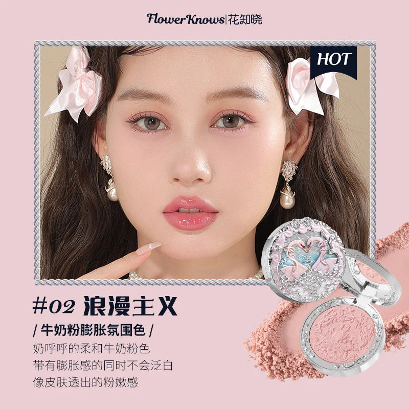 Embossed Matte Pressed Powder Blush for Natural Radiant Glow - 36