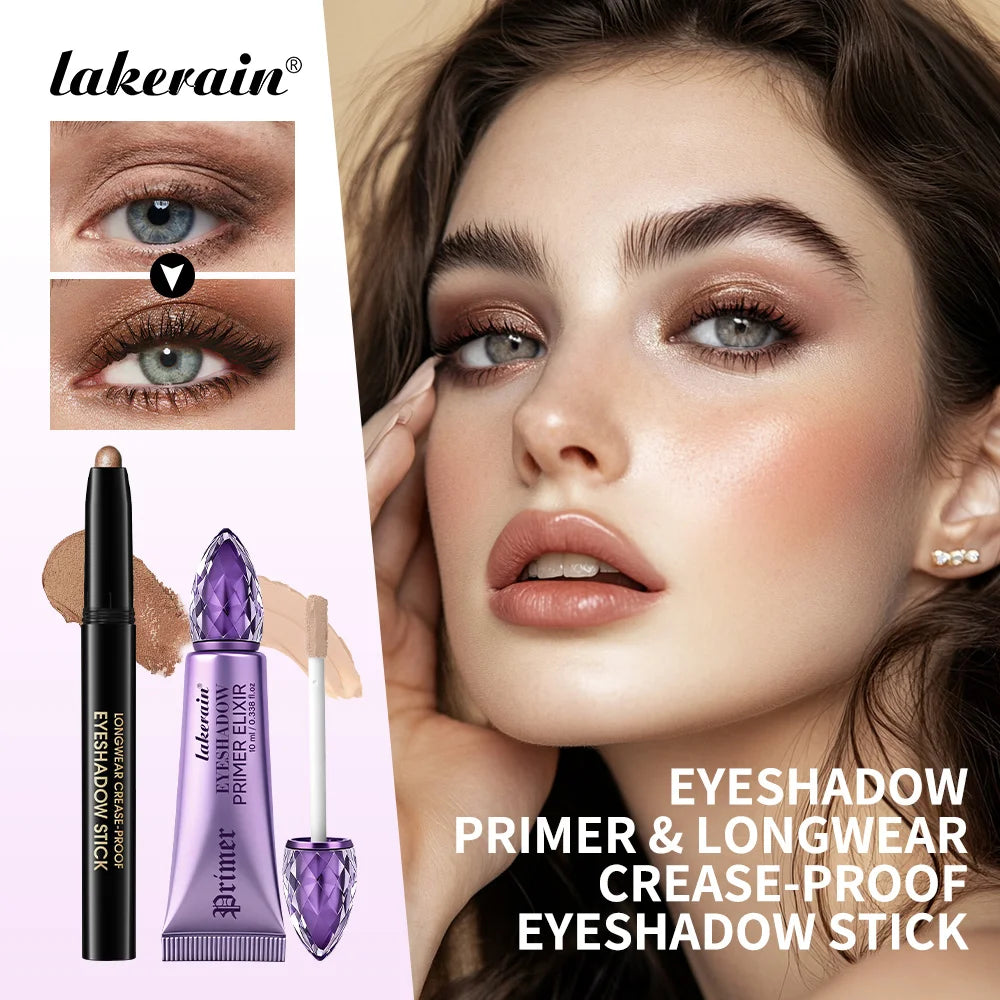 Waterproof Long-Lasting Eyeshadow Stick and Primer Set