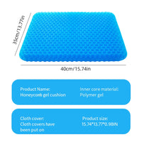 Breathable Honeycomb Gel Seat Cushion for Car and Office