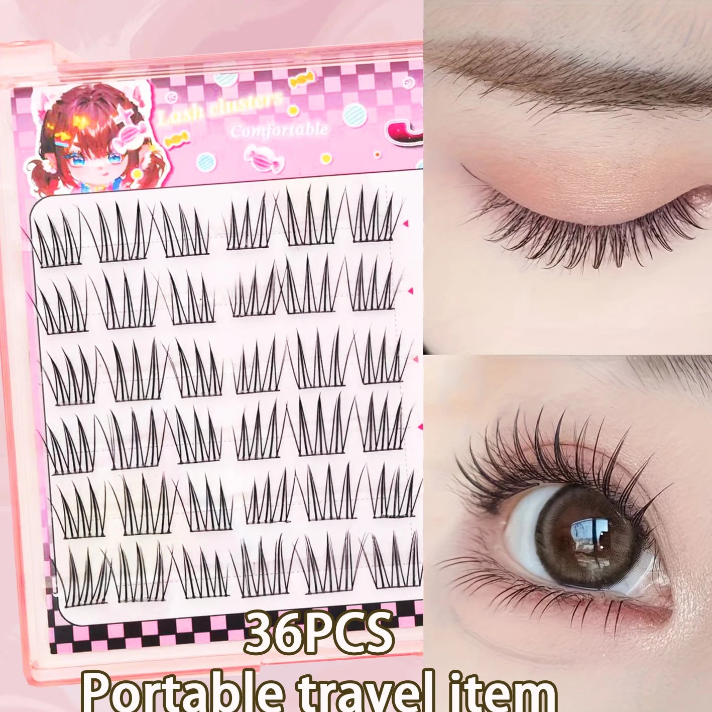 DIY Manga Style Cluster Lash Extension Kit - 11