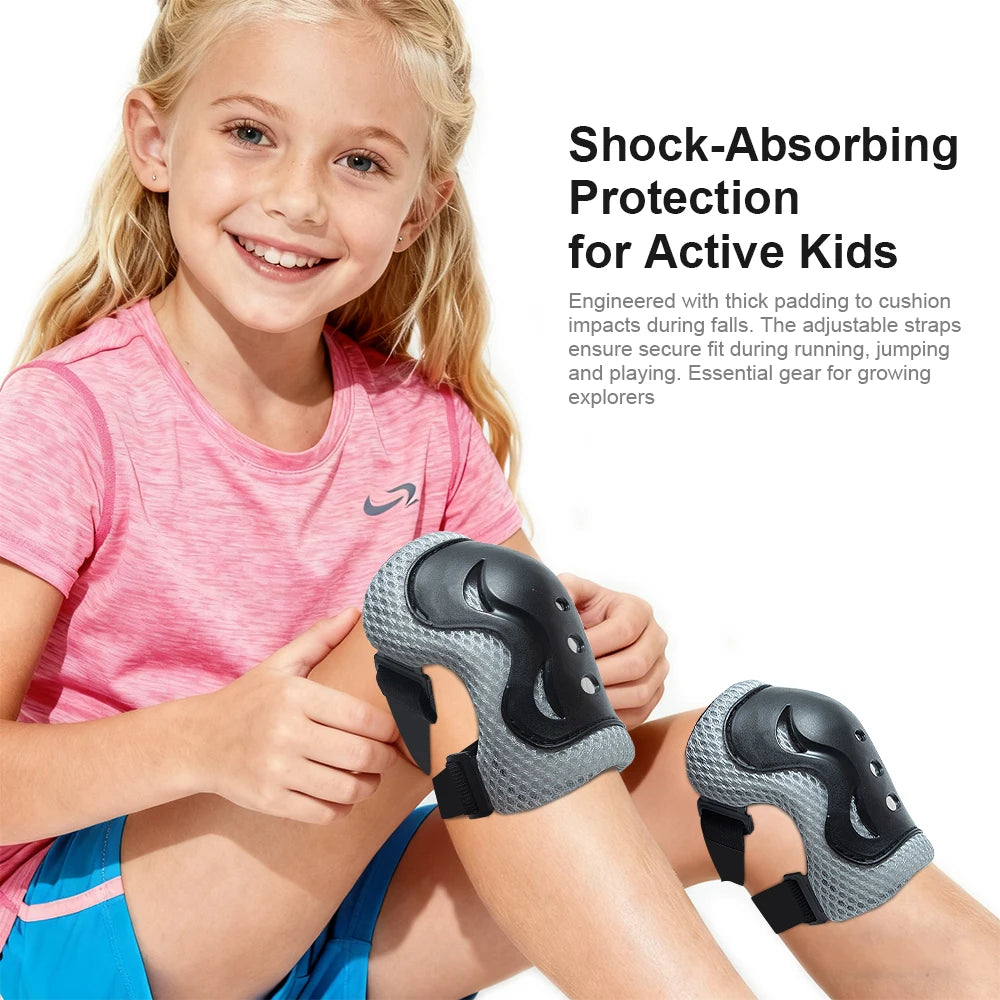 Kids Adjustable Protective Helmet and Safety Gear Set - 3