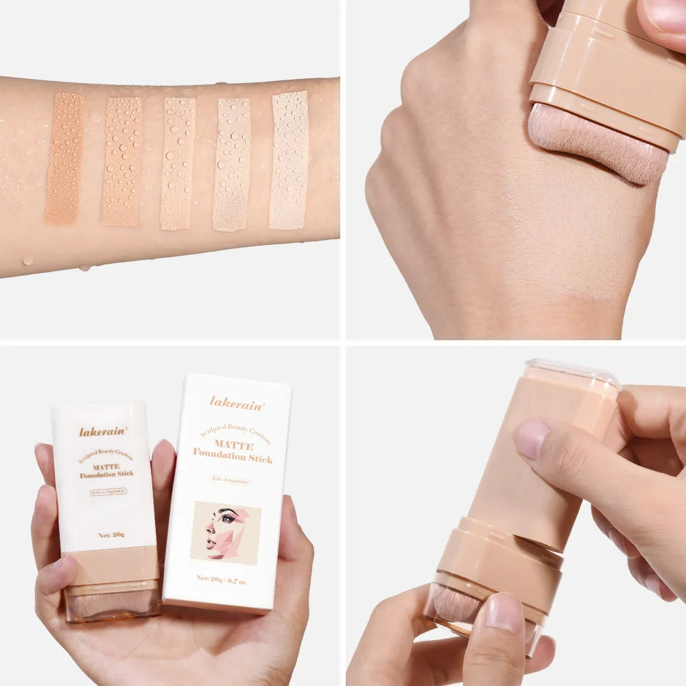 Matte Foundation Stick with Built-In Blending Brush - 5