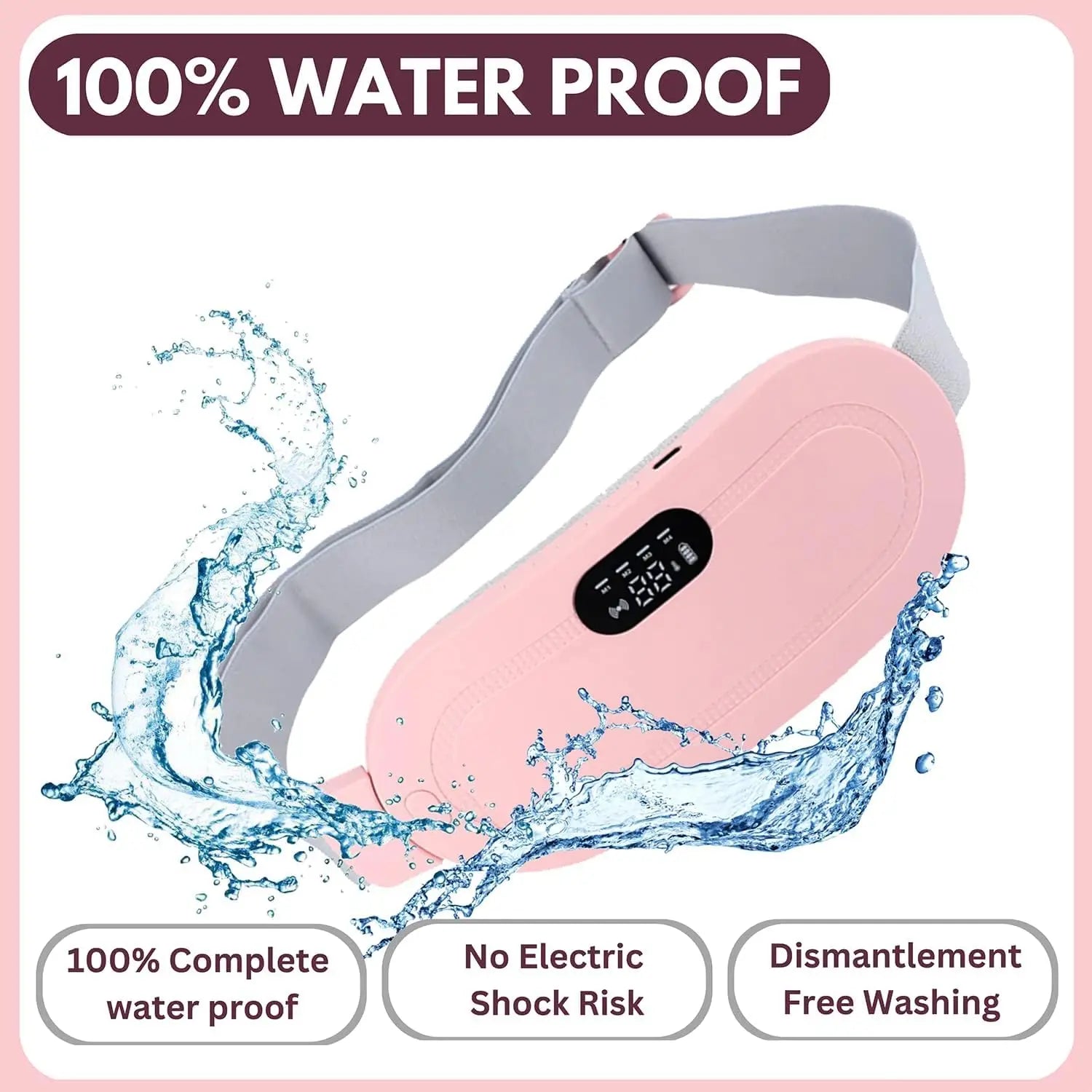 Portable Heated Massage Belt for Cramp Relief - 1