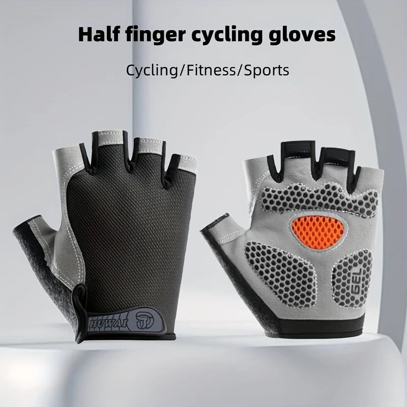 Anti-Slip Half Finger Gel Cycling Gloves - 9