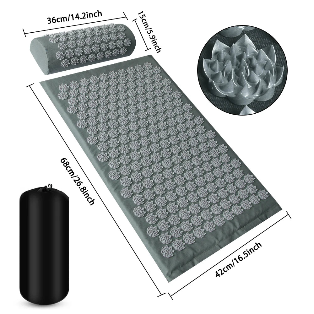 Acupressure Massage Mat and Pillow Set for Pain Relief - 2
