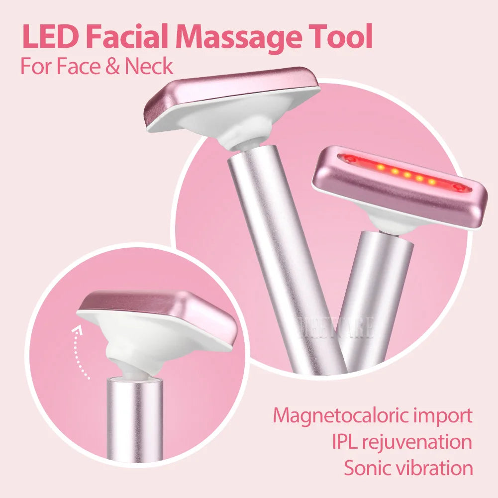 4-in-1 LED Facial Massage Wand for Anti-Aging & Skin Tightening - 2