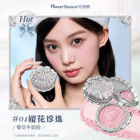 Silk Satin Powder Blush in Seashell Compact