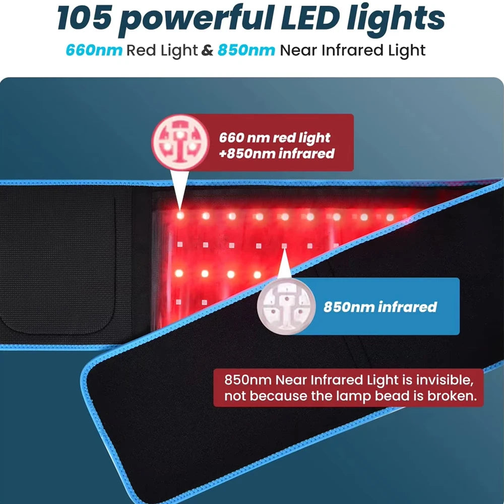 Red Light Therapy Belt for Targeted Pain Relief and Recovery - 2