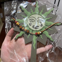 Artistic Sun Design Handheld Makeup Mirror