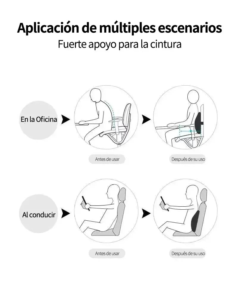 Ergonomic Memory Foam Lumbar Support Pillow for Chair and Car - 6