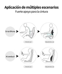 Ergonomic Memory Foam Lumbar Support Pillow for Chair and Car