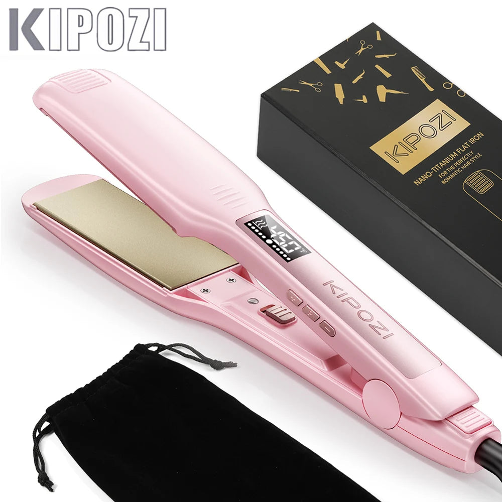 Professional Titanium Hair Straightener with Digital Display - 1