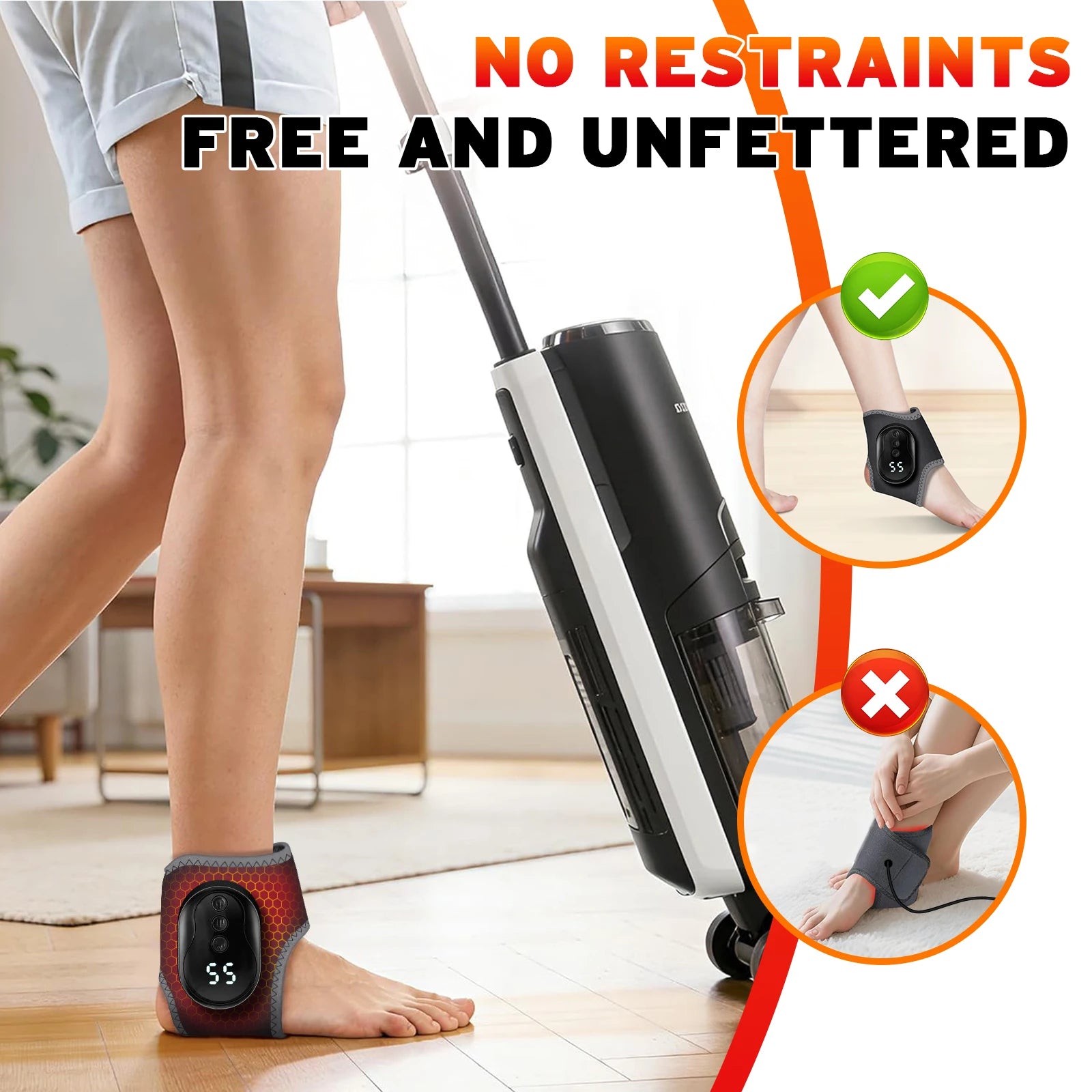 Vibration Ankle & Wrist Massage Wrap for Joint Pain Relief - 10