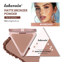 Matte Bronzer Powder for Face Contouring and Shading