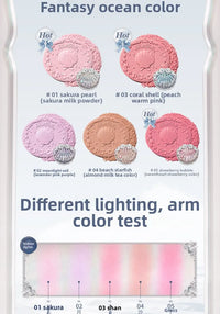 Silk Satin Powder Blush in Seashell Compact
