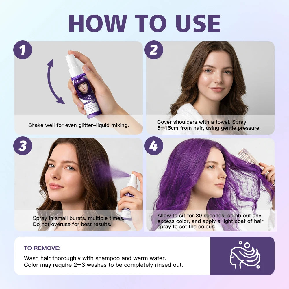 Instant Temporary Hair Color Spray for Parties and Styling - 13