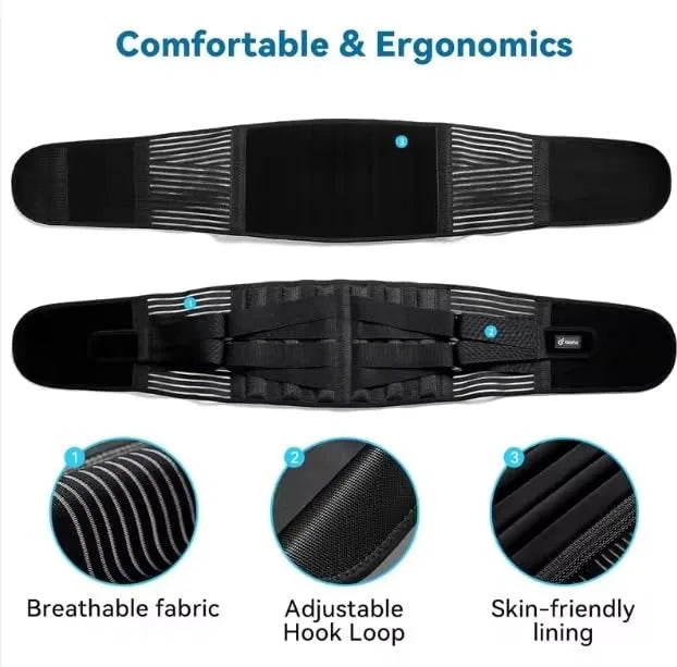 Adjustable Lumbar Support Belt for Back Pain Relief - 8