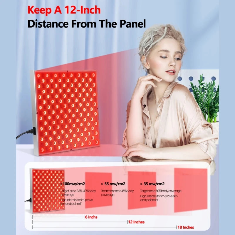 LED Red Light Therapy Panel for Skin Rejuvenation and Pain Relief - 2