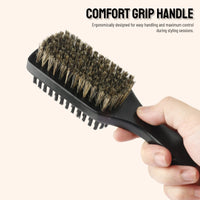 Dual-Sided Wooden Beard Grooming Brush for Styling