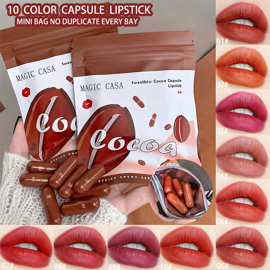 10-Color Capsule Lipstick Set