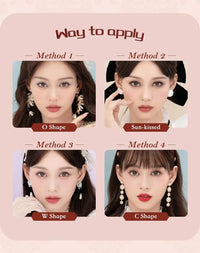 Embossed Long-Lasting Powder Blush for Silky Smooth Skin