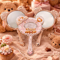 Vintage Aesthetic Bear Handheld Makeup Mirror
