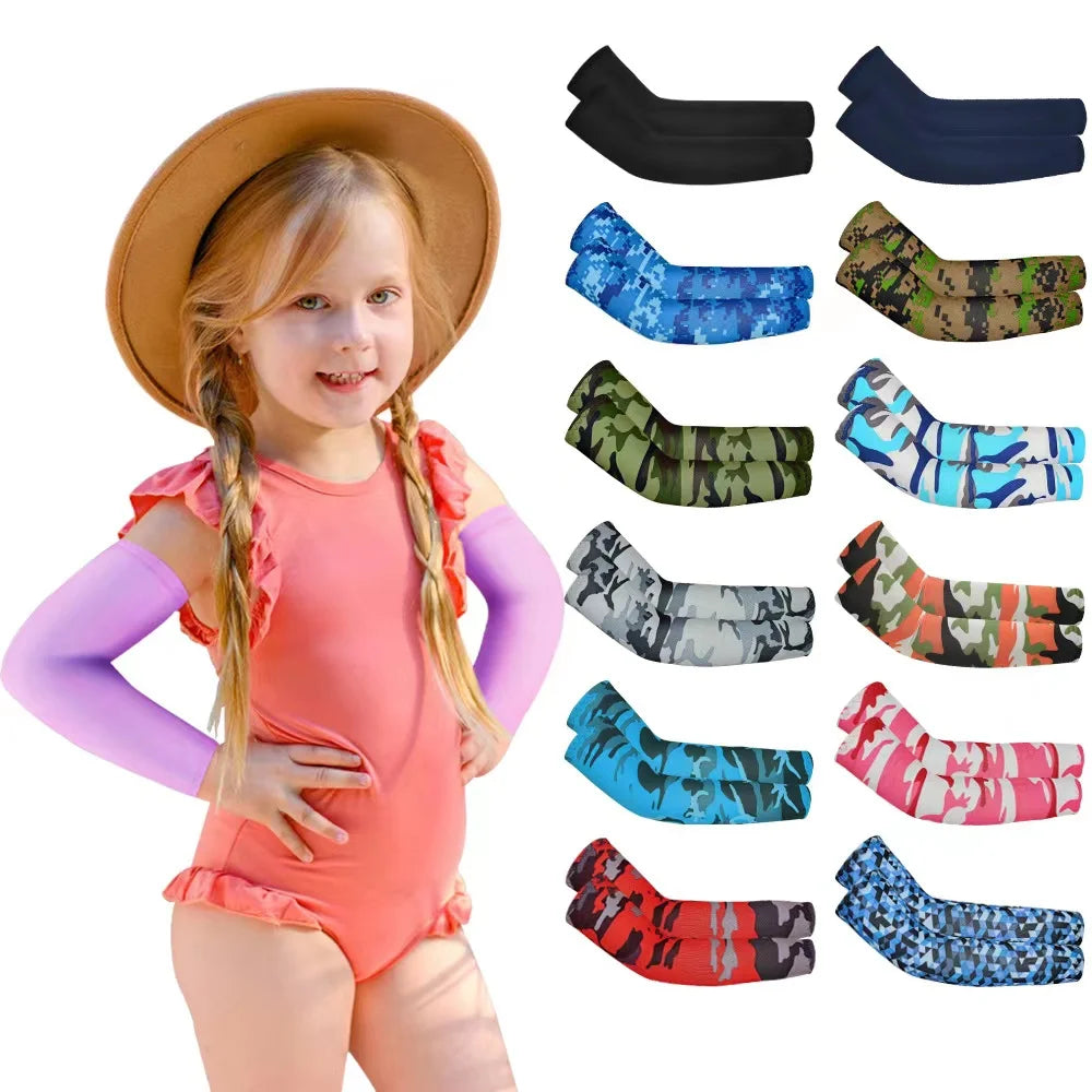 Kids UV Sun Protection Cooling Arm Sleeves - 8