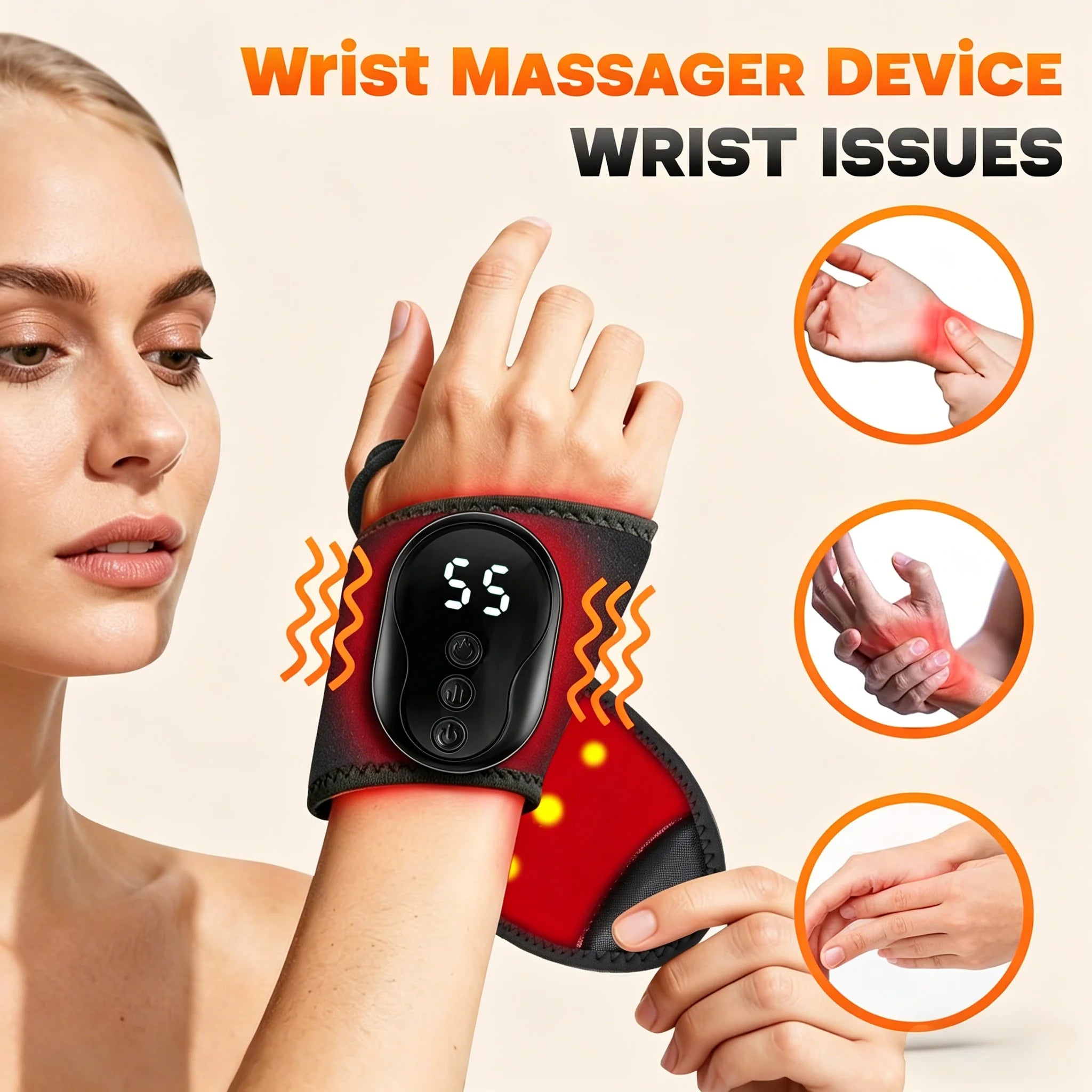 Vibration Ankle & Wrist Massage Wrap for Joint Pain Relief - 12