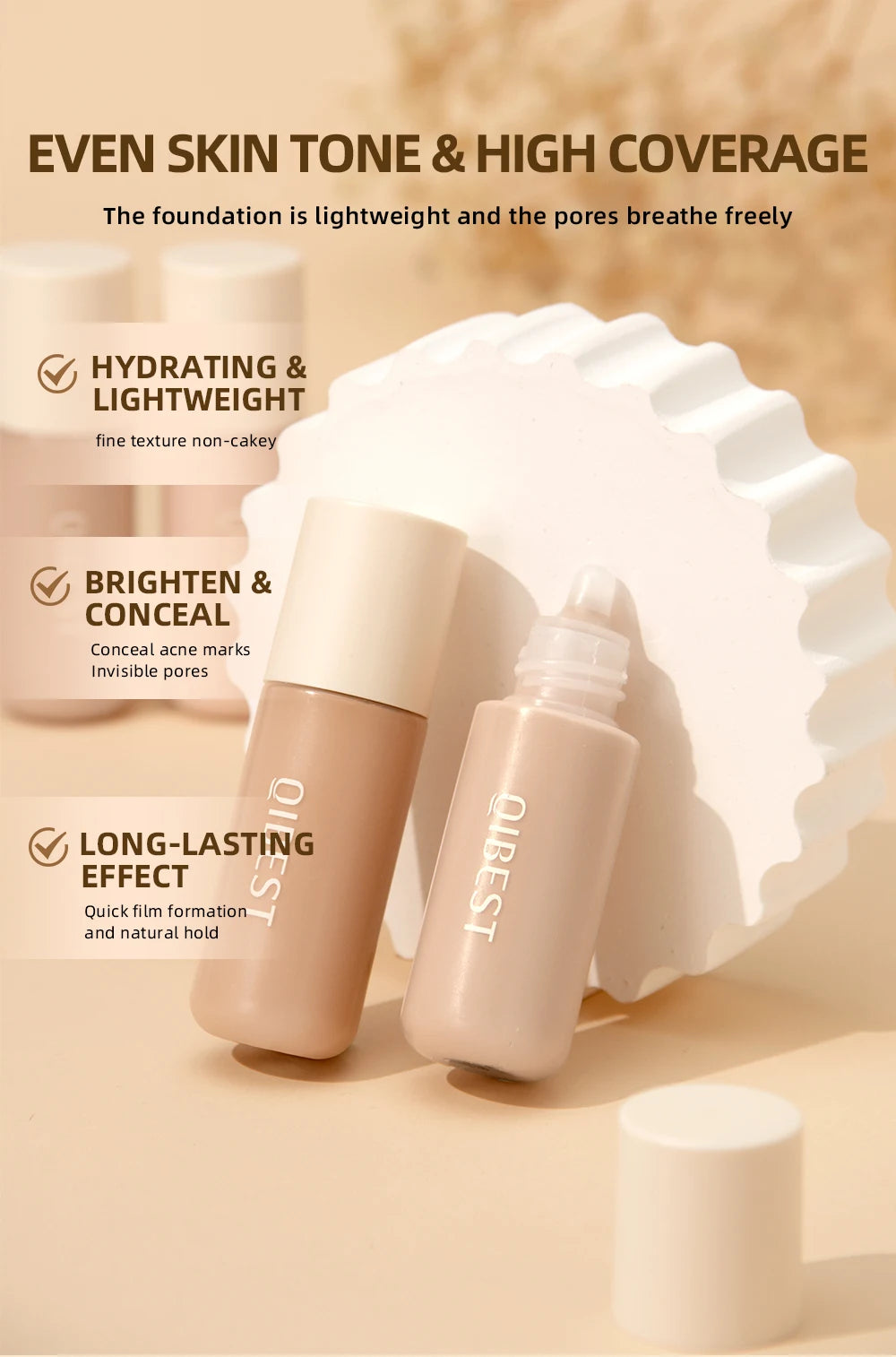 Waterproof Full Coverage Liquid Foundation - 12