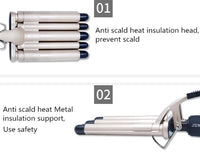 Triple Barrel Ceramic Hair Waver for Beachy Waves
