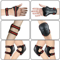 6-Piece Protective Knee, Elbow, and Wrist Pad Set for Kids