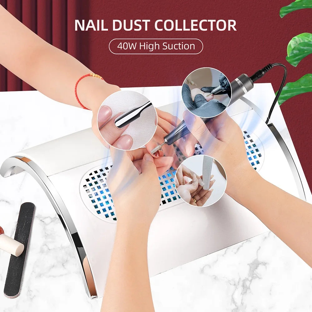 3-Fan Professional Nail Dust Collector & Vacuum Cleaner - 14