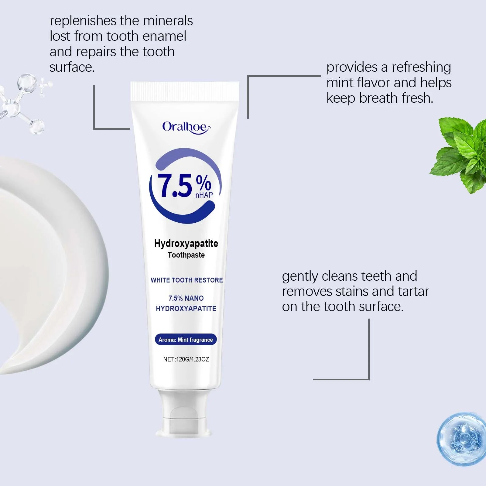 Hydroxyapatite Enamel Repair & Whitening Toothpaste - 4
