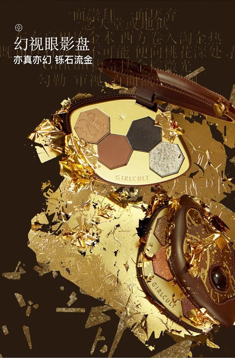 4-Shade Chameleon Eyeshadow Palette for Long-Lasting Shimmer Looks - 20